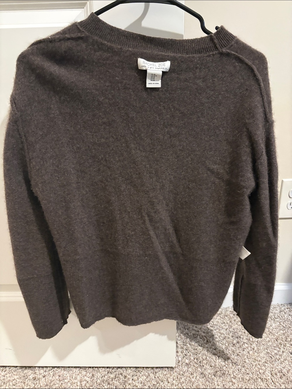 Rachel Zoe Cashmere Brown Crewneck Sweater
